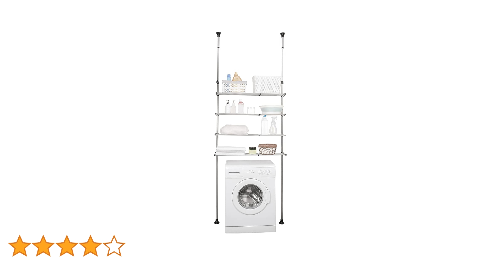 ランドリー突っ張り収納 洗濯機上 収納 ランドリーラック 突っ張り式 幅60 棚 突っ張り棒